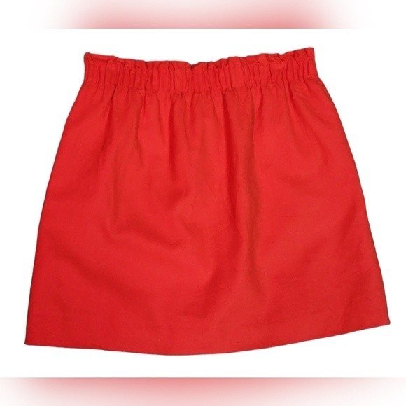 J. Crew Women's Orange Wool High Waist Mini Skirt With Pockets Size 4 - Picture 2 of 5